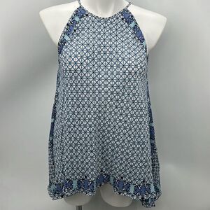 Max Studio large halter handkerchief cut top